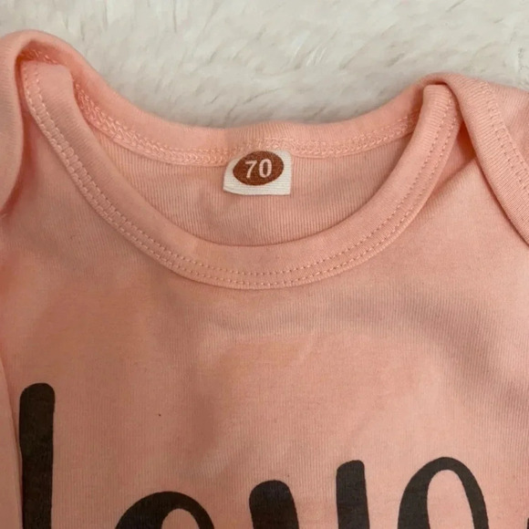 3 Baby girl sleeper cotton gowns set of 3 size 0-3 months - Picture 4 of 10